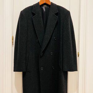 Vintage Men’s Pierre Cardin Cashmere Wool Blend Double Breasted Long Over Coat
